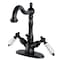 Kingston Brass Wilshire 2-Handle Bathroom Faucet W/ Brass Pop-Up & Cover Plate, Bronze KS1435WLL - alternate 1